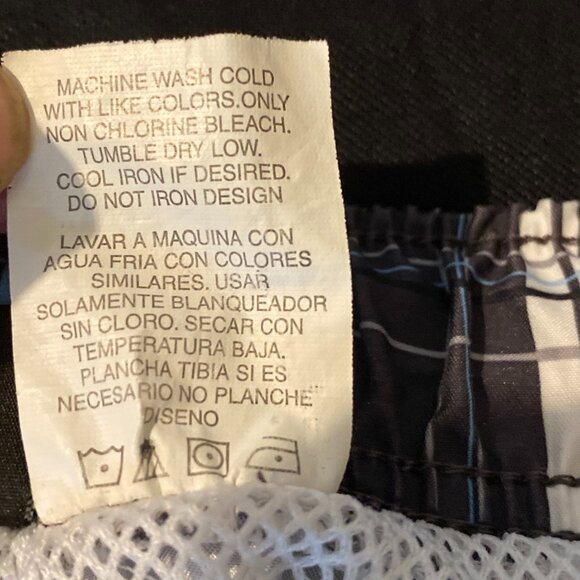 Beverly Hills Polo Club Grey Plaid Swimwear - Picture 8 of 8